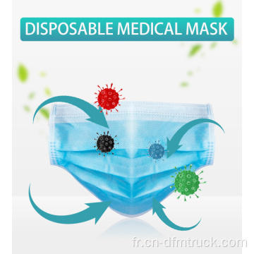 Masque facial de protection médicale d&#39;élimination en stock